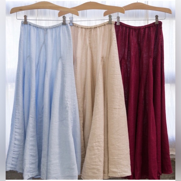 CP Shades x Free People Lily Linen Maxi Skirt - Picture 10 of 10